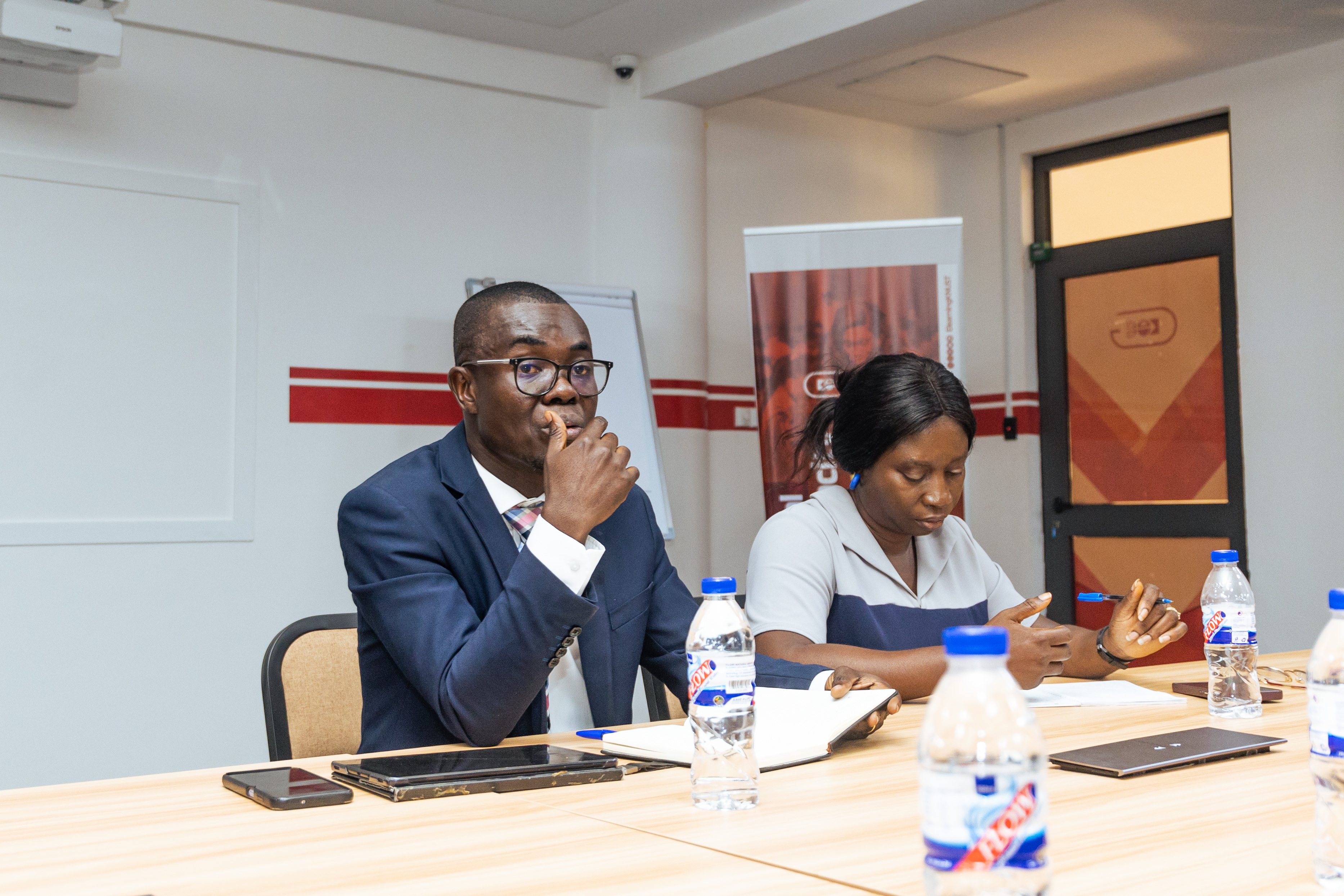 Elearning Directorr. Prof Akowua meeting with E-learning